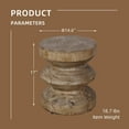 thumbnail image 4 of Round Wood Look Accent Table, Stool, Wood Stump, 4 of 11