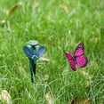 thumbnail image 4 of LINLIN 2 Pack Solar Powered Fluttering Hummingbird Flying Hummingbird Garden Ornaments for Garden Yard Plants Flowers Patio Landscape Outside Decor, Color Random, 4 of 6