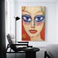 thumbnail image 3 of Woman with Blue Eyes Kees Van Dongen Painter Poster Posters Art Print Wall Photo Paint Poster Hanging Picture Family Bedroom Decor Gift 24x36inch(60x90cm), 3 of 6