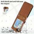 thumbnail image 5 of ELEHOLD Crossbody Case for Samsung Galaxy Z Flip 6, Fashion Premium PU Leather Case with Shoulder Strap for Women Men Shockproof Case Cover for Samsung Galaxy Z Flip 6, Brown, 5 of 6