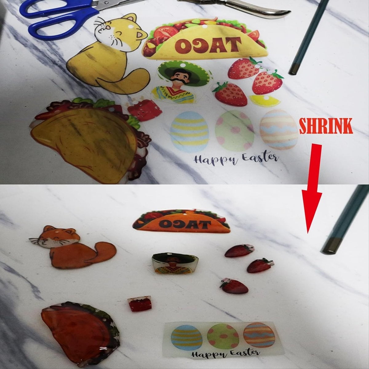 Heat Shrink Plastic Sheet Kit Shrink Papers Large Shrink Film Papers
