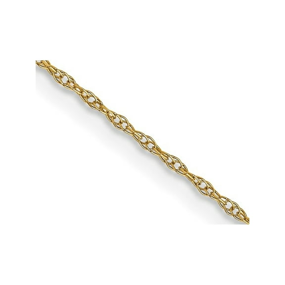 Gem & Harmony 24 inch 6R Cable Rope Chain in 14 Karat Yellow Gold (0.6mm) for Men