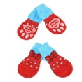 thumbnail image 2 of Besufy Pet Dog Socks 4 Pcs Xmas Puppy Cotton Warm Anti-Slip Shoes Winter Paw Protector, 2 of 7