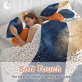 thumbnail image 5 of Navy Blue Burnt Orange Bedding 3 Piece Duvet Cover Set Twin Size, Artwork Geometric Contemporary Soft Microfiber Comforter Cover with Zipper Closure & Pillowcases, Wrinkle & FadeResistant Quilt Cover, 5 of 9