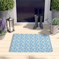 thumbnail image 2 of Light Blue Daisy Flower Pattern Flannel Non Slip Door Rugs,Washable Door Mats Indoor,Decorative Door Mats,Dirt-Resistant and Absorbent Doormat for Entrance,Bedroom,Kitchen,Bathroom,31.5x17in(80x43cm), 2 of 4