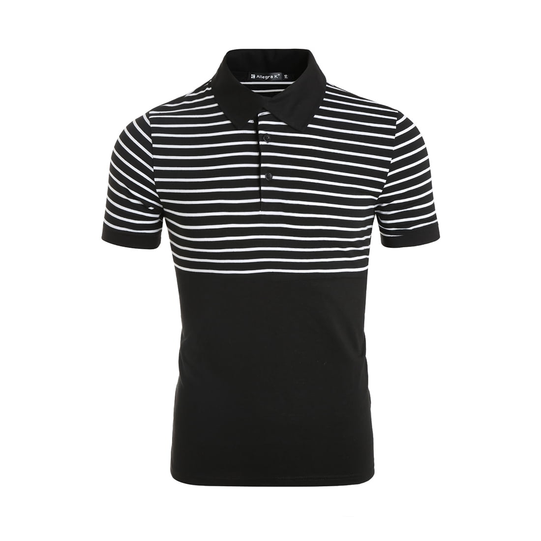 Download Unique Bargains Men's Striped Short Sleeves Three-Button ...