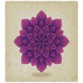 thumbnail image 3 of Lotus Duvet Cover Set, Geometric Digital Mandala in Vibrant Tones Graphic, Decorative 3 Piece Bedding Set with 2 Pillow Shams, King Size, Eggshell Fuchsia, by Ambesonne, 3 of 3