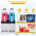 thumbnail image 4 of Commercial Slushy Machine, 12L Double Tank Frozen Drink Margarita Machine Smoothie, Self-Cleaning, 700W Stainless Steel Slushy Machine for Snow Melts, Cocktails, Homes, Coffee Shop, Restaurants, 4 of 7