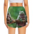 thumbnail image 4 of Goofa Australian White Tree Frog Sitting on Branch Printed Women 2 in 1 Running Shorts,Quick Dry Athletic Workout Shorts,High Waisted Athletic Shorts with Liner Pockets-Medium, 4 of 9