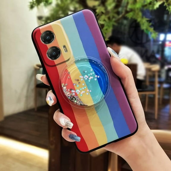 ABL-Phone Case For MOTO G Stylus 5G 2024, Back Cover Cartoon TPU Skin feel silicone Fashion Design Kickstand Soft Case Protective Waterproof Phone Lens Protection Dirt-resistant Durable