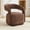 Brown, variant on JXXRZ Swivel Chenille Armchair, Oversized Barrel Chair with Curved Back, White