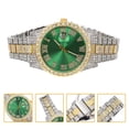 thumbnail image 2 of KAKOWELY Reloj de pulsera con diseño de incrustaciones de diamantes para hombre, adorno decorativo para reloj de pulsera., 2 of 4