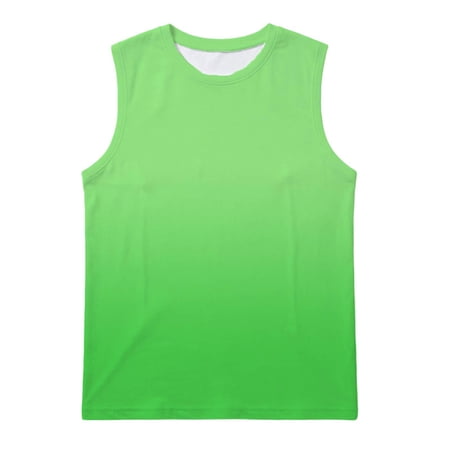 ZXLBBD Kids Boys Athletic Sleeveless Shirts Gradient Color Comfortable Fit Summer Top Youth Child Sports Apparel Stylish Outdoor ZXLBBD Kids Boys Athletic Sleeveless Shirts Gradient Color Comfortable Fit Summer Top Youth Child Sports Apparel Stylish Outdoor