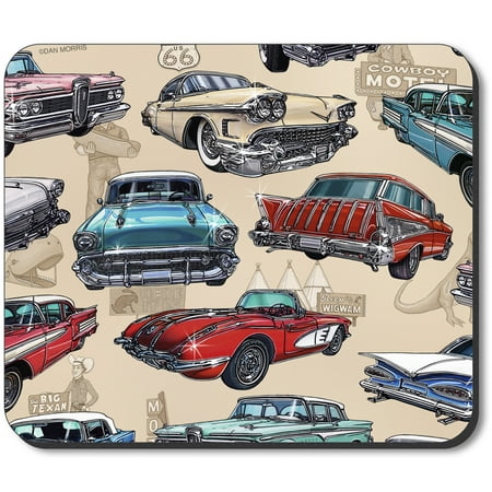 - Art Plates Mouse Pad - 50's Hot Rods