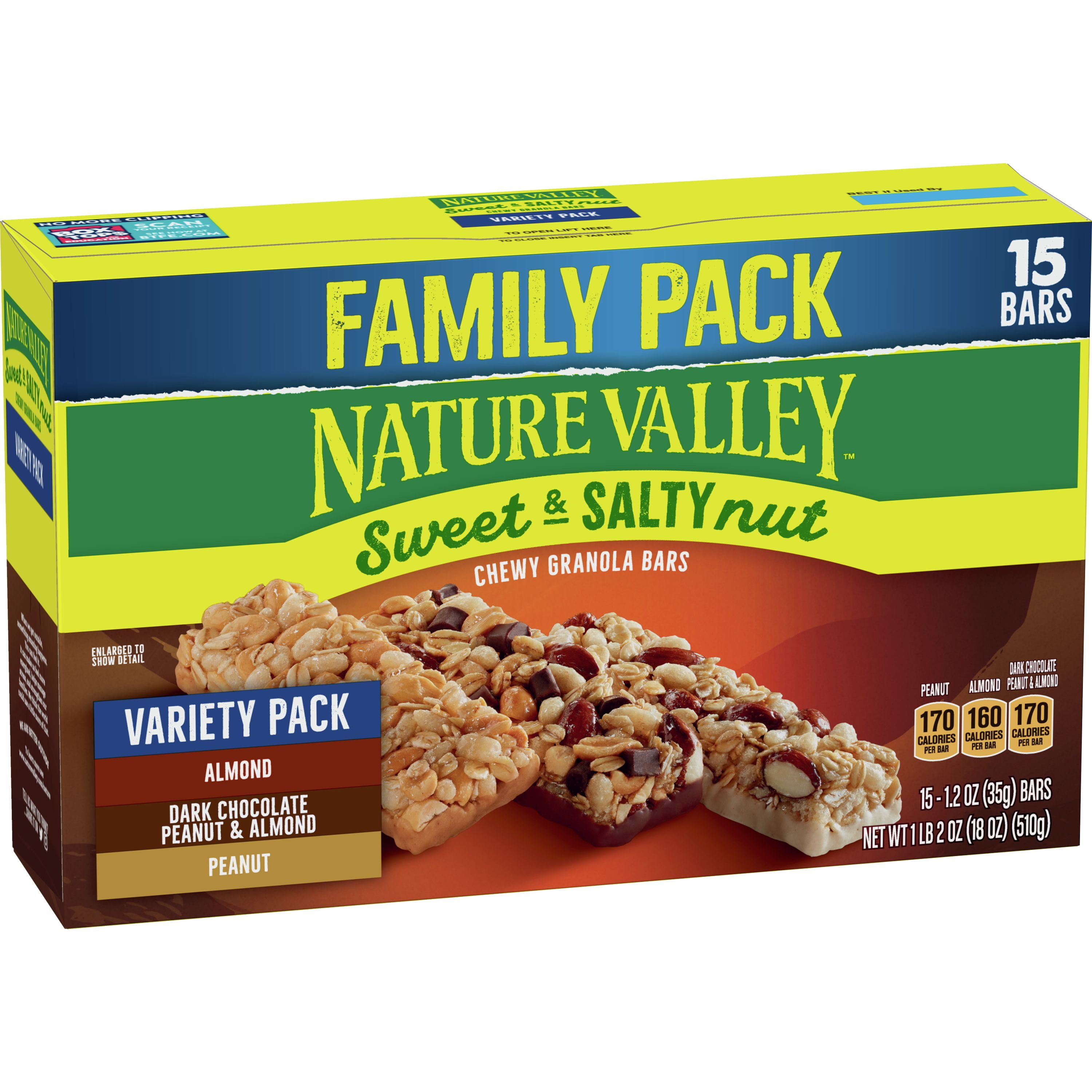 Nature Valley Sweet & Salty Nut Chewy Granola Bars, 15 Ct Variety