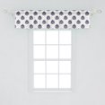 thumbnail image 2 of Ambesonne Victorian Valance Pack of 2, Monochrome Vintage, 54"X12", Dark Indigo White, 2 of 2