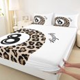 thumbnail image 4 of jejeloiu Black Eight Billiard Queen Sheet Sets,Brown Cheetah Pattern Bed Set For Kids 4pcs, 4 of 6