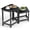 Black, variant on FOOWIN HDPE Outdoor Side Table, 2 Tier All Weather Patio End Table with Storage Shelf for Indoor & Outdoor Use, Blue
