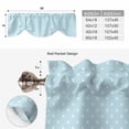 thumbnail image 6 of Tie Up Valance Curtain for Kitchen, White Polka Dot on Blue Rod Pocket Short Curtains Adjustable Tie-Up Shade Valances, Modern Minimalist Art Window Treatment for Bathroom Living Room Bedroom, 6 of 9