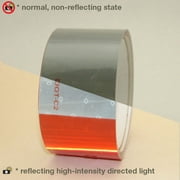 Oralite (Reflexite) V42 Retro Fit Grade Microprismatic Conspicuity Tape: 2 in x 15 ft. (Alternating 11 in. Red 7 in. White / Film Logo Design)