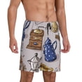 thumbnail image 2 of Sikiie Antique Vintage Teapot Coffee Grinder Mens Pajama Shorts, Lightweight Lounge Pant with Pockets Soft Sleep Pj Shorts for Men3X-Large, 2 of 6