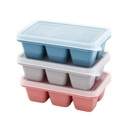 

3pcs/pack For Freezer Home Whiskey Easy Release Ice Tray Cocktails With Lid DIY