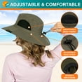 thumbnail image 6 of SUN CUBE Wide Brim Sun Hat Men Women, Mens Fishing Hats Sun UV Protection, Womens Hiking Bucket Hat, Outdoor Summer Safari Beach Boonie, Camping Unisex UPF 50+ Olive, 6 of 8