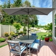 thumbnail image 2 of CHYVARY 10 x 6.5ft Patio Rectangular Umbrella Patio Market Outside Table Umbrella for Deck, Poolside and Patio, Gray, 2 of 8