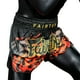 thumbnail image 5 of Pantalones cortos de boxeo para muay thai Fairtex Slim Cut Black Volcano, 5 of 5