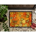 thumbnail image 3 of Abstract Flowers in Oranges and Yellows Doormat 18x27, 3 of 4