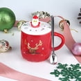 thumbnail image 2 of Taza de café navideña XCF con tapa 3D y cuchara 14 oz, 2 of 4