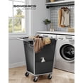 thumbnail image 2 of Cesto de Ropa SONGMICS 130L con Ruedas y Bolsa Removible, 2 of 6