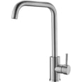 thumbnail image 1 of Grifo de cocina, grifo de cocina monomando giratorio 360°, grifo de cocina monomando, acero inoxidable, grifo con manguera PEX, permite regular el agua fría y caliente, diseño de base reforzada., 1 of 5