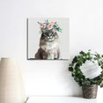 thumbnail image 3 of FANNA Persian cat Wall Decor - Bedroom Decor for Women - Girls Room Decor - Cat Wall Art - Living room decor for Women - Cat Lovers - Fashion Wall Decor - Blue - Yellowbird Art &amp; Design 20x20in, 3 of 5
