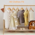 thumbnail image 3 of Cozymood Wooden Childrens Hangers Kids Hangers 20 Pack, Wood Baby Hangers, 360° Swivel Hook Non Slip Coat Hanger, Natural, 3 of 7