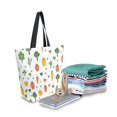 thumbnail image 2 of FORMRS Womens Canvas Tote Bag with Zipper Inner Pocket Shoulder Handbag, Green Cute Vegetables, 2 of 7