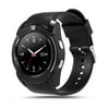 Black Smart Watch Bluetooth V8 SIM GSM Card Fitness Pedometer for iOS Android US