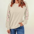 thumbnail image 4 of Ltctricy Womens Valentine's Day Sweatshirts Cute Heart Print Long Sleeve Pullover Tops for Gifts Comfy Fashion Shirts, 4 of 7