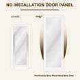 thumbnail image 3 of 32''x96'' No Assembly Required Door Panel,Mirrored Solid Manufactured Wood Sliding Barn Doors with Hardware Kit, 3 of 8