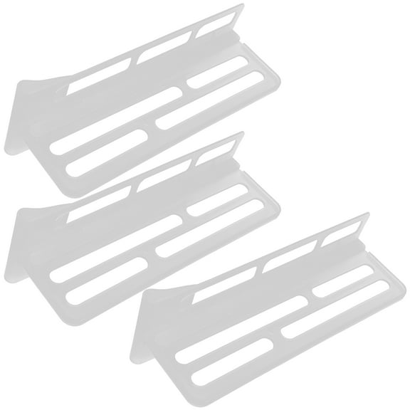 Topbathy Adjustable White Plastic Fridge Side Door Dividers for Kitchen Organization, Set of 3, Home Storage Solution