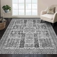 thumbnail image 4 of ASPILLOW 5x7 Gray Area Rugs for Living Room,Non Slip Washable Vintage Carpet for Dining Room Bedroom Farmhouse Office Home Decor, Pet & Child Friendly, 4 of 8