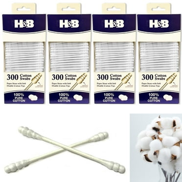 1200 Cotton Swabs Grooved Applicator Spiral Double Precision Tip Paper Stick 3"