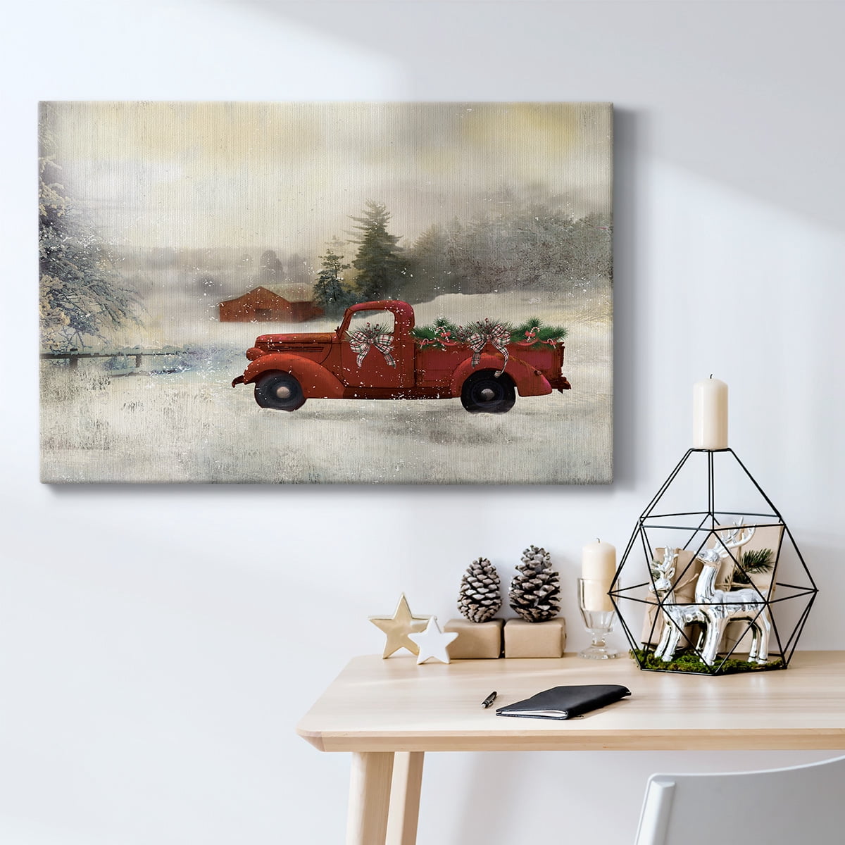 Red Barn Winter- Gallery Wrapped Canvas