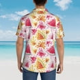 thumbnail image 6 of Balery Watermelon Print Men's Hawaiian Shirts Short Sleeve Beach Shirt Relaxed Fit Vacation Button Down Shirts-Small, 6 of 9