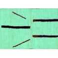 thumbnail image 1 of Ahgly Company Machine Washable Indoor Rectangle Solid Turquoise Blue Modern Area Rugs, 5' x 7', 1 of 4