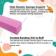 thumbnail image 3 of 10 Pcs Nail Buffer Block , Fingernail Shine Buffing Set, Professional Manicure Polisher Buffer Bulk Medium Grit (Pink), 3 of 4