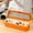 Orange, variant on Qonioi 4 Grid Seasoning Box, Spice Jars Kitchen Organizer Storage Set, Colorful ABS Plastic Spice Containers with Spoons for Countertop Organization