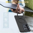 thumbnail image 2 of For Samsung Galaxy S25 Ultra 5G Case (Compatible With MagSafe) With Invisible Magnetic O-Ring Stand Military-Grade Shockproof Phone Case,Black,For Galaxy S25 Ultra 5G, 2 of 7