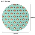 thumbnail image 6 of Cute Hedgehog and Love Round Tablecloth 60"x60",Wrinkle Wipeable Table Cloth for Kitchen Dining Room Picnic Patio Party, 6 of 6