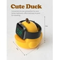 thumbnail image 5 of Charger Stand Compatible with Apple Watch Series 49/46/45/44/42/41/40/38mm iWatch Ultra2/Ultra/10/9/8/SE2/7/6/SE/5/4/3/2/1,Cute Duck Silicone Dock,Supports Night Stand Mode,Yellow, 5 of 7